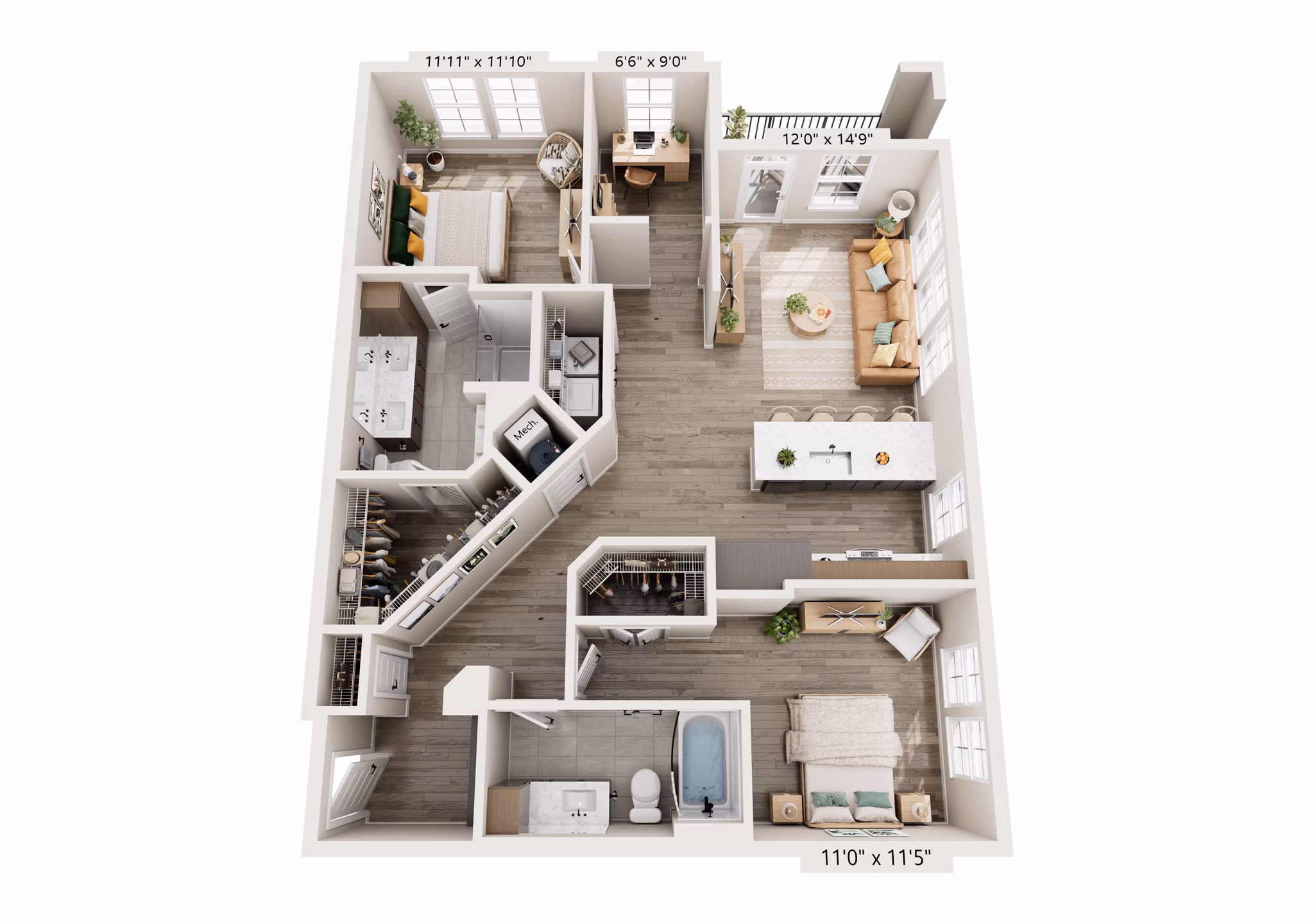 B5 floor plan at Alta Lofts on the Levee Apartments